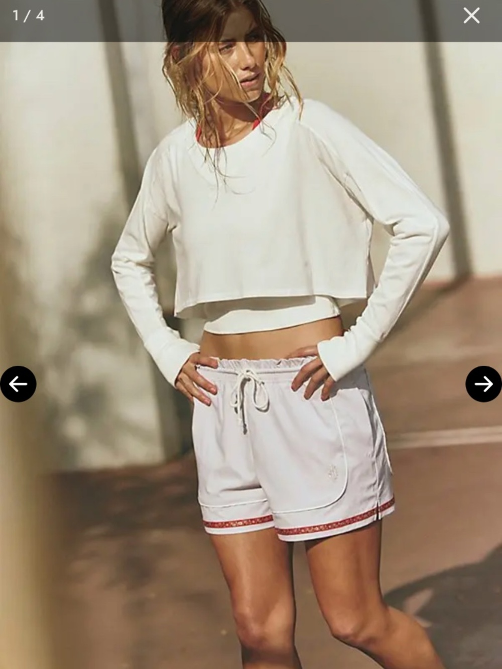 Free People Movement. Long sleeve crop top